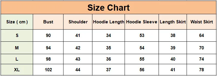 Комплект из 2 предметов: Спортивная толстовка с капюшоном и топом юбка для женщин