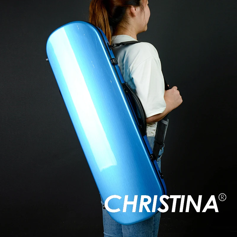 High quality Italy Christina violin case 4/4 carbon fiberglass blue color Violin accessories | Спорт и развлечения