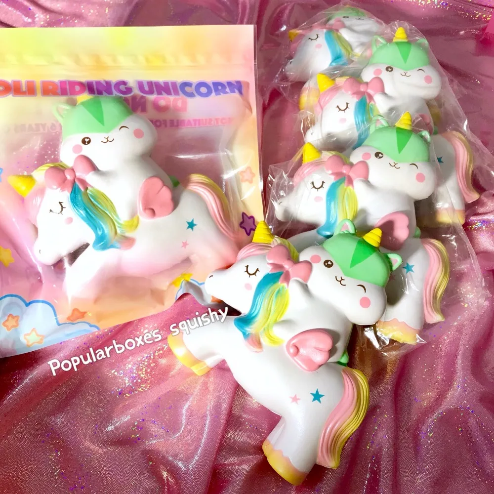 Popularboxes poli riding unicorn ограниченная партия мягких медленно растущих подарочных