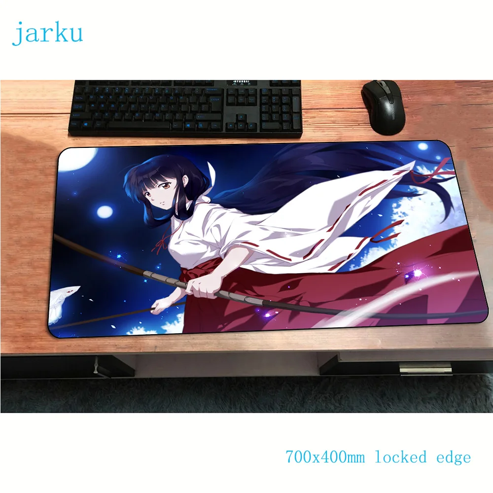 Игровой коврик для мыши inuyasha подарок геймеров 700x400x2 мм ноутбука большой