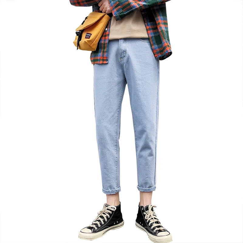 Свет Цвет мужские джинсы для мальчиков homme slim fit детей masculina мужской штаны девять