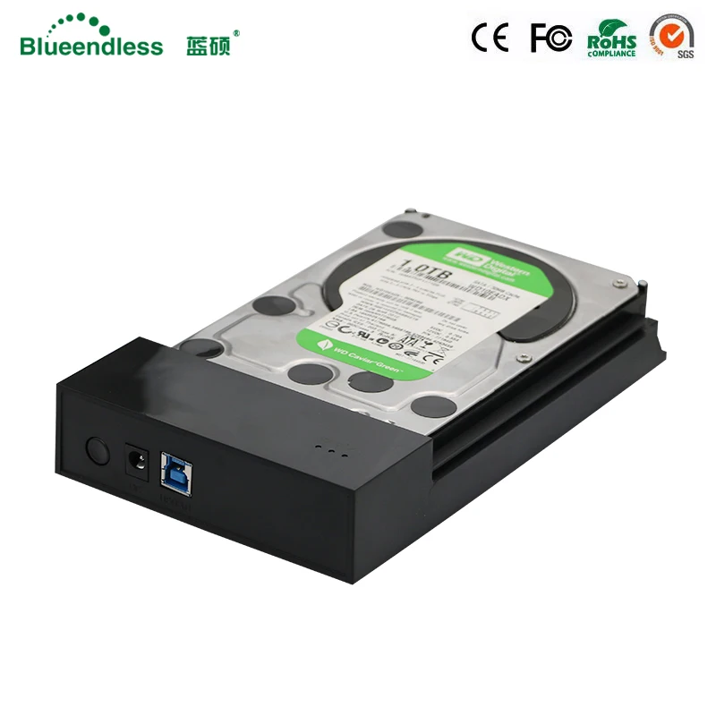 Optibay Stock Rushed Offer Sale Plastic Tools Free Hard Disk External Case HDD Box 3.5 Drive sata usb 3.0 Black HDD  Enclosure