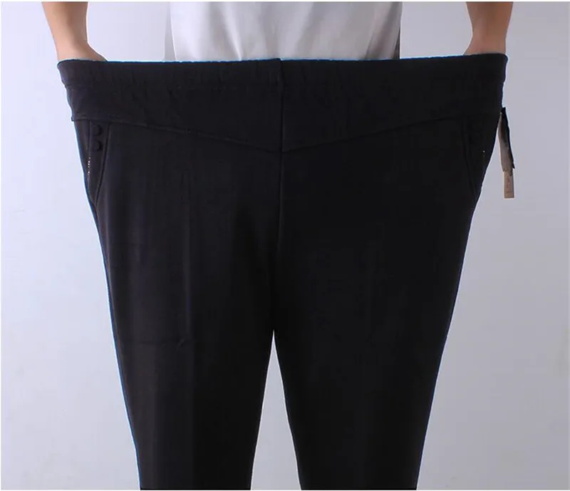 Плюс размер, XXL-7XL, флокированные женские брюки, Осень-зима, утолщенные, теплые, Экстра большой размер, эластичные, с высокой талией, брюки для женщин, N364