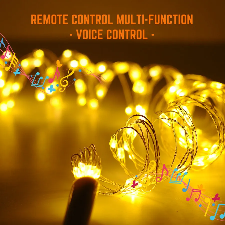 LED long Music string light 120LED remote Control multi-function lamp 85-265V Strip Light Holiday Decoratior | Лампы и освещение