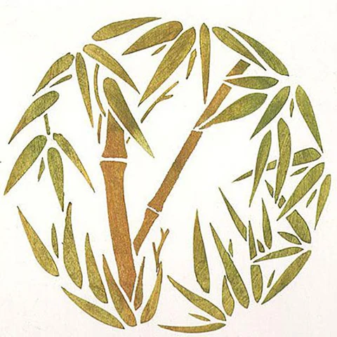 6x6in Китай бамбуковый пластиковый трафарет для DIY скрапбукинга тиснение бумажная карта декоративные ручной работы ремесленные шаблоны лист для рисования