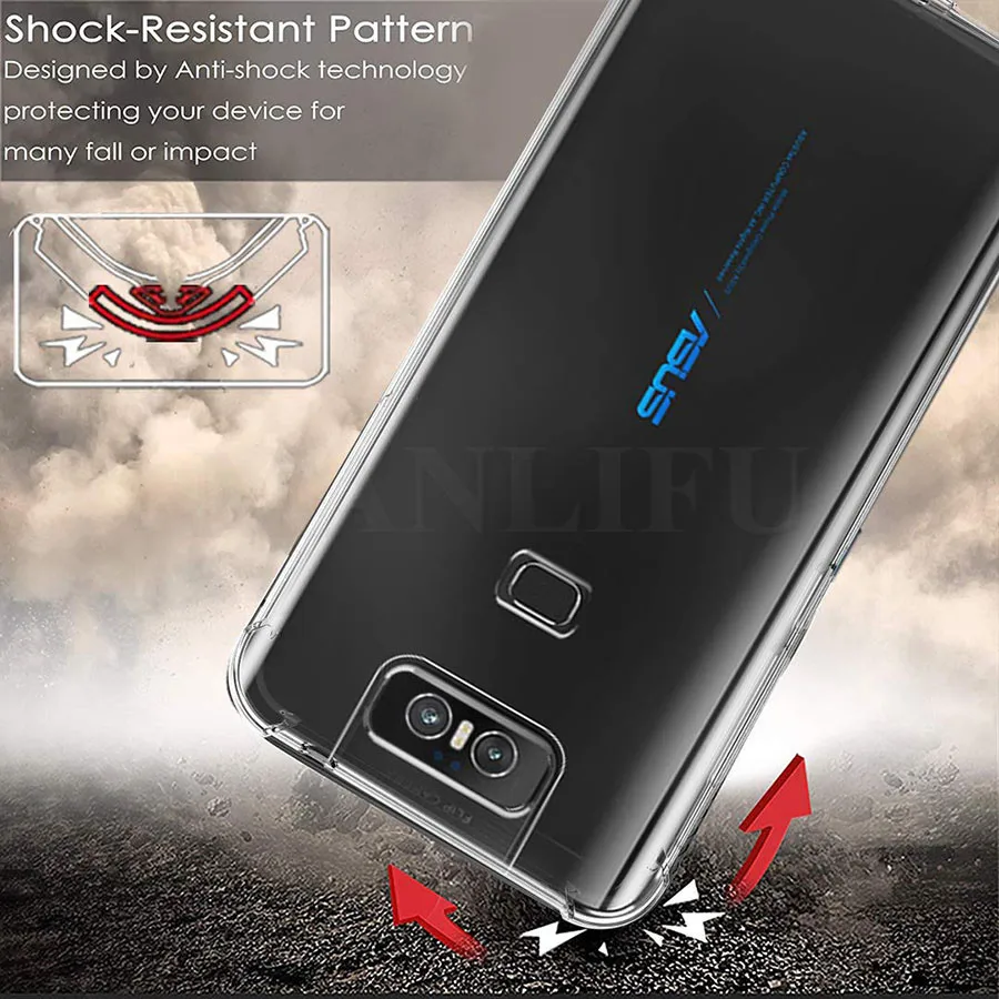 Чехол для Asus Zenfone 6 ZS630KL устойчивый к царапинам ТПУ резина мягкая кожа силиконовый