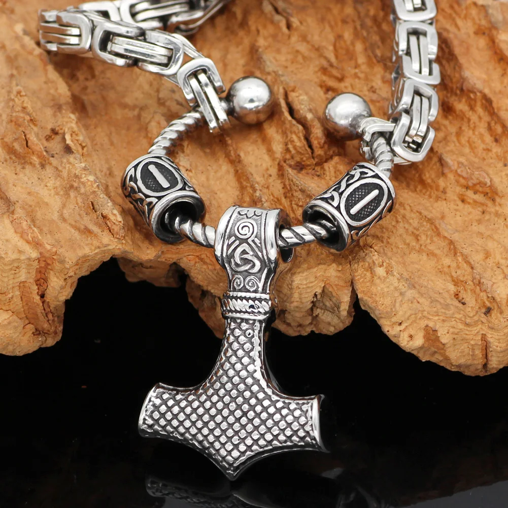 VikingCeltic скандинавский Викинг mjolnir колье молотка Тора из нержавеющей стали для