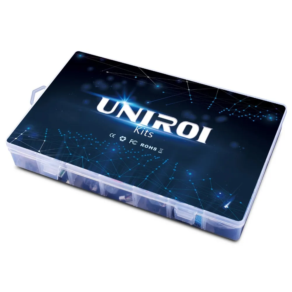 UNIROI для Arduino Mega2560 UNO комплект с учебники полный Starter Kit пламенем Сенсор 5 В модуль