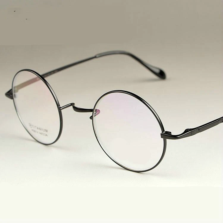 

Viodream New Fashion wizard 100% pure Titanium Eyeglasses Frames Men women round Eyeglasses Gold Glasses Frames 4 Color