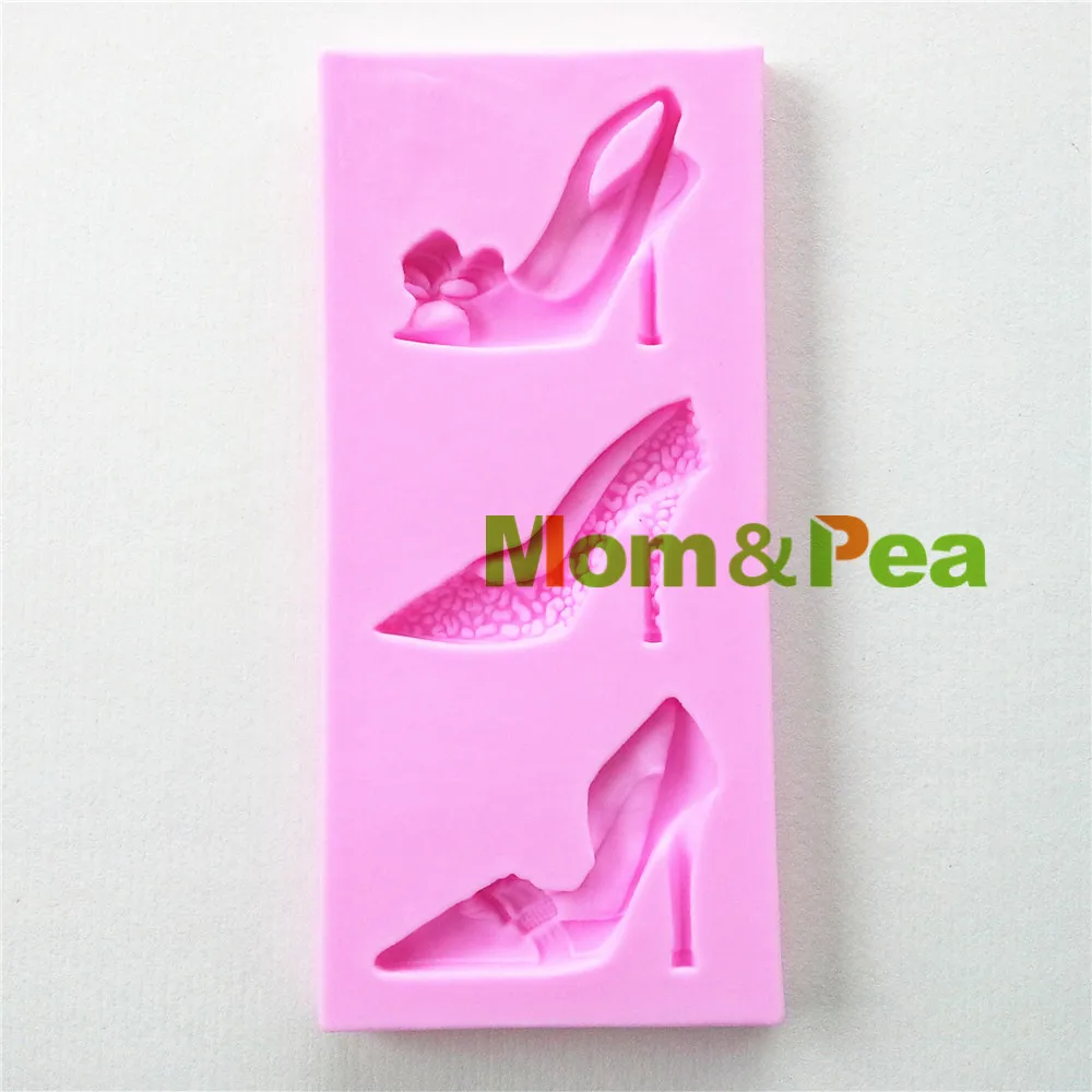 0846 Бесплатная доставка силиконовая форма Mom & Pea в форме туфель на высоких