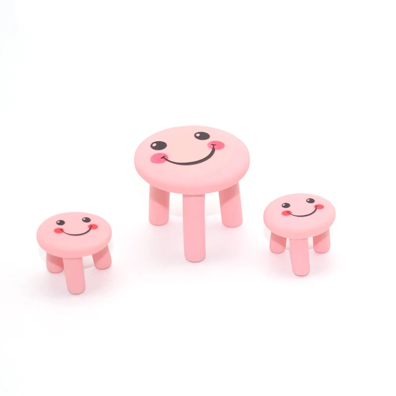 Table Chair Set 7 3 шт полимерный стол стул миниатюрный Сказочный Дом Сад Микро Пейзаж украшения горшки для растений бонсай ремесло декорации садовые фигурки - Цвет: Table Chair Set 7