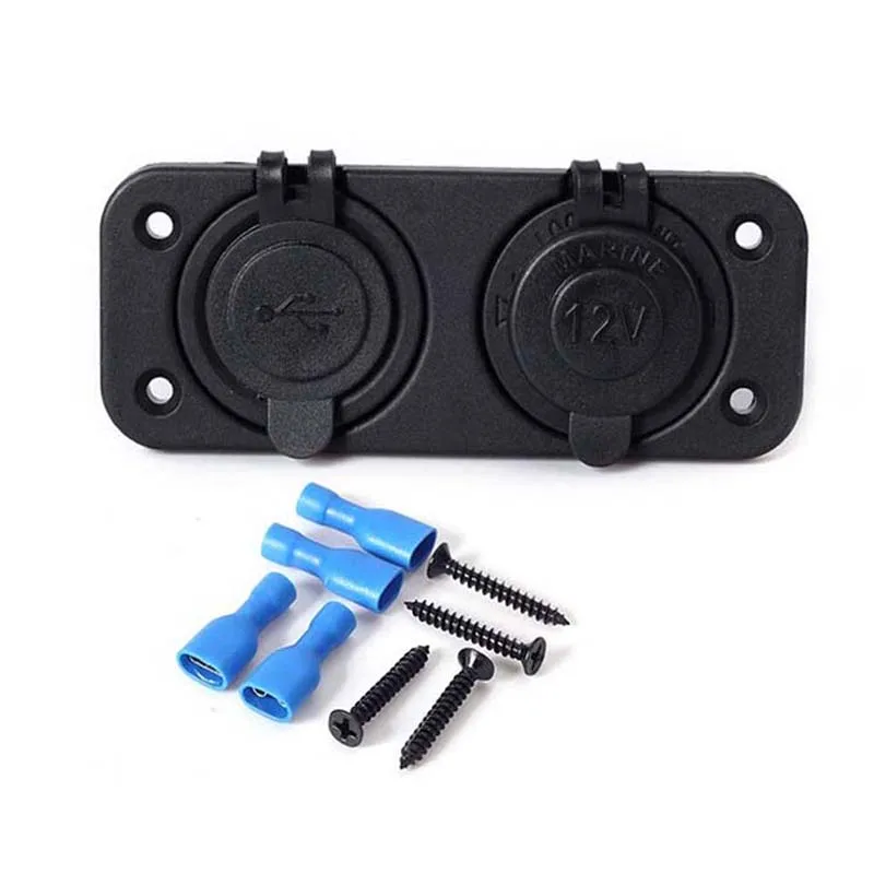 Двойная розетка для автомобильного прикуривателя Разветвитель 12 в USB 2 1 А адаптер