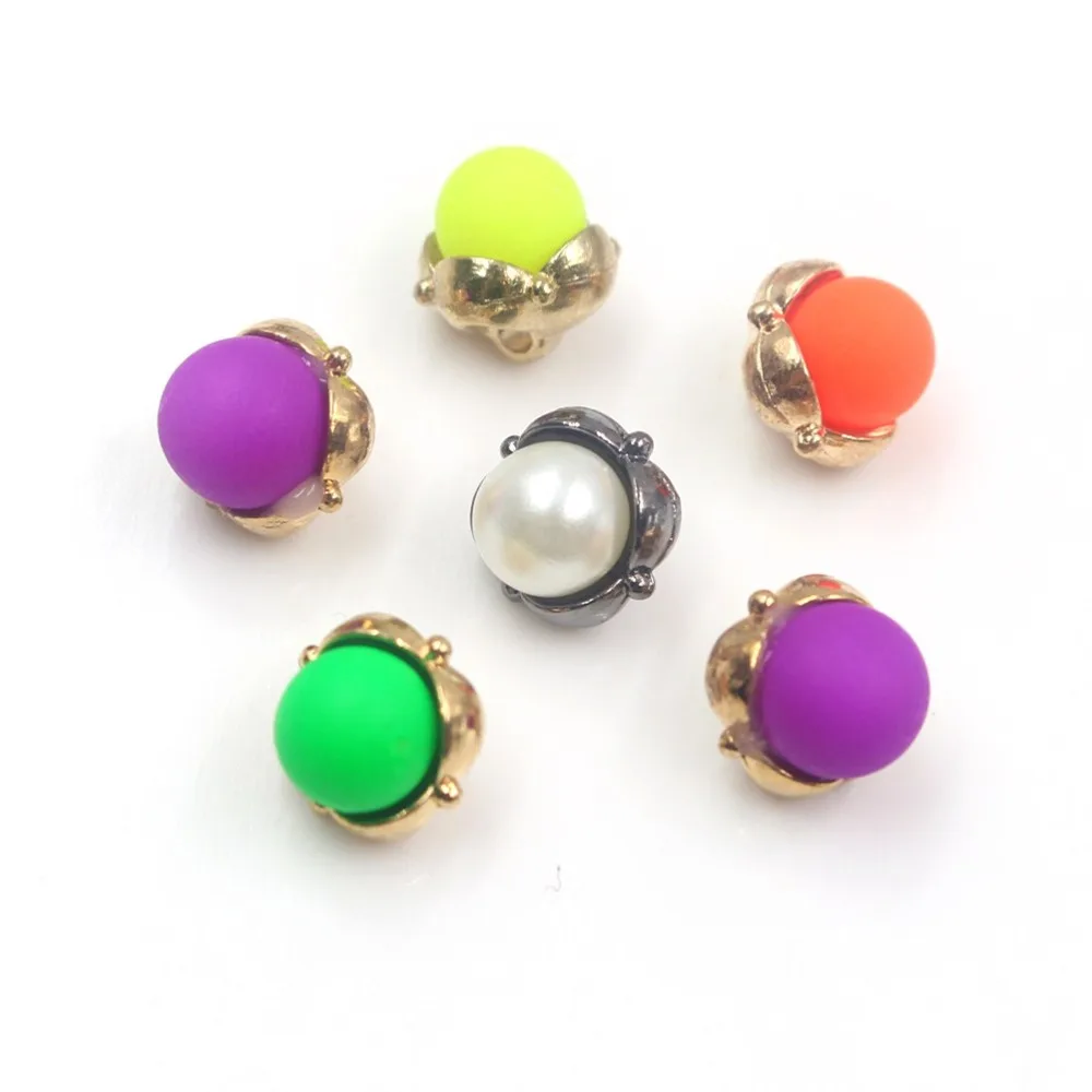 Металлическая жемчужная Кнопка 10 мм для блузки свитер украшение пальто кнопки