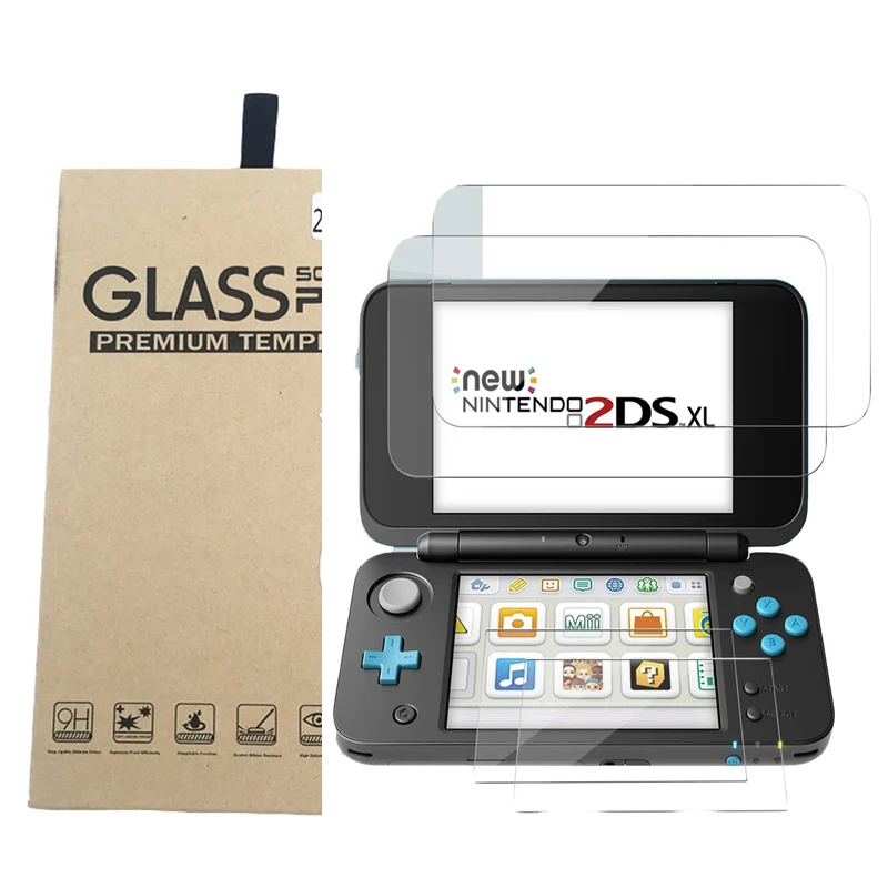 2 шт для nintendo New 2DS XL/LL DSXL LL Защитная пленка экрана Премиум Top & Bottom Закаленное стекло