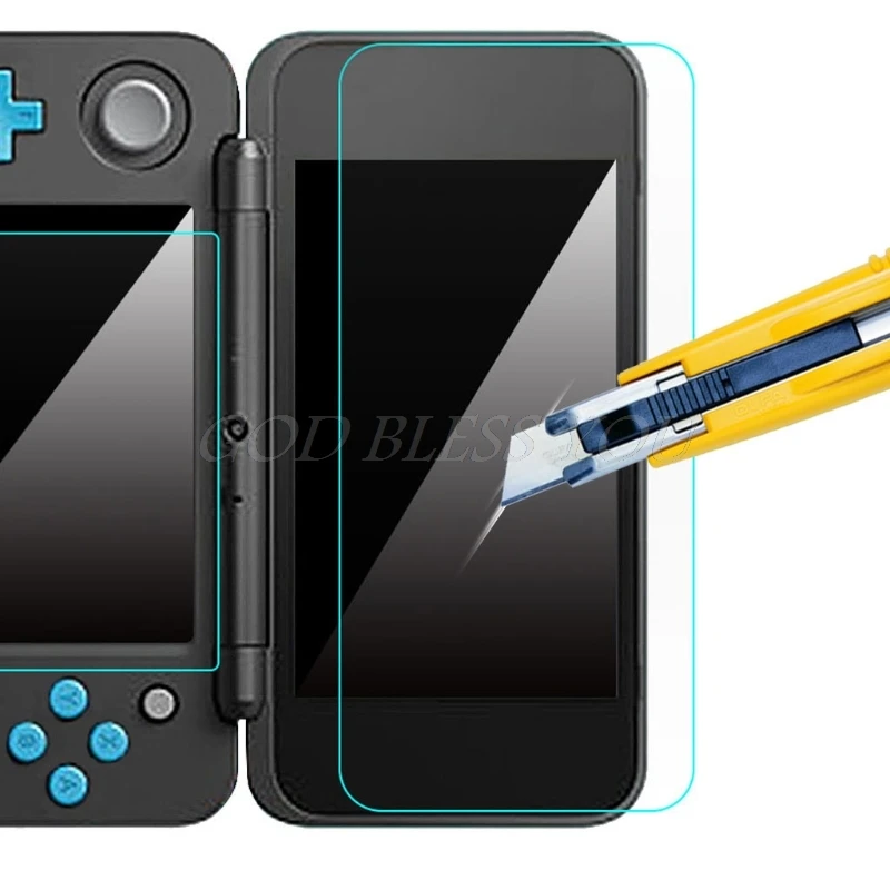 1 компл. Закаленное стекло Защита ЖК экрана для Nintendo 2DS XL/LL 2DSXL/2DSLL защитная
