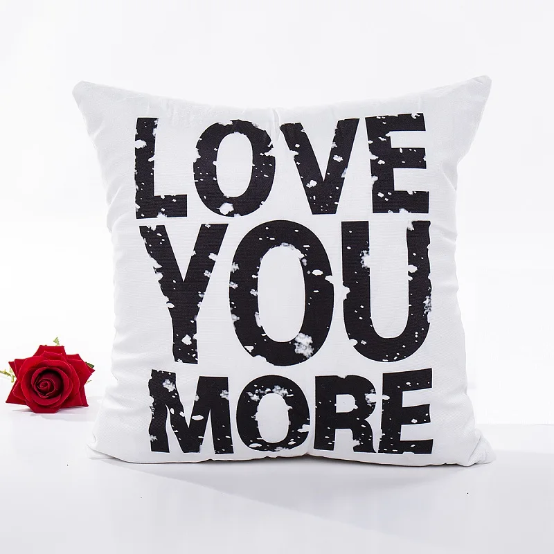 Love You More Чехлы для подушек You Are My Sunshine Love You to the Moon наволочка для мягкой подушки 45X45 см украшения для спальни дивана - Цвет: 1