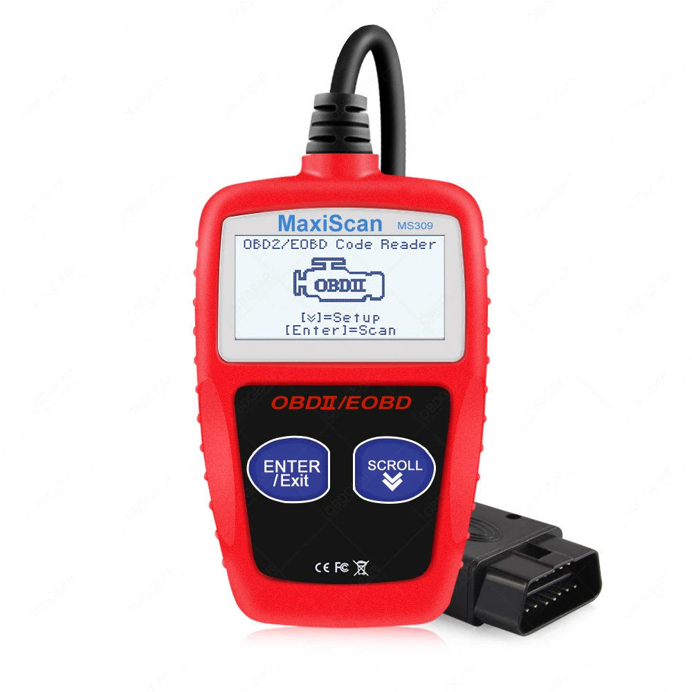 MS309 OBD2 Автомобильный сканер Бортовая Диагностика машины инструмент в русском
