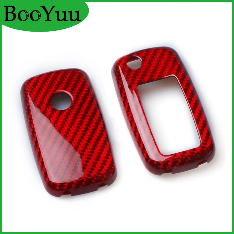 BooYuu 100% Carbon Fiber CAR key Cover shell Case For Volkswagen TIGUAN T.ouareg BORA LAVIDA Sagitar J.etta Gran Lavida | Автомобили и