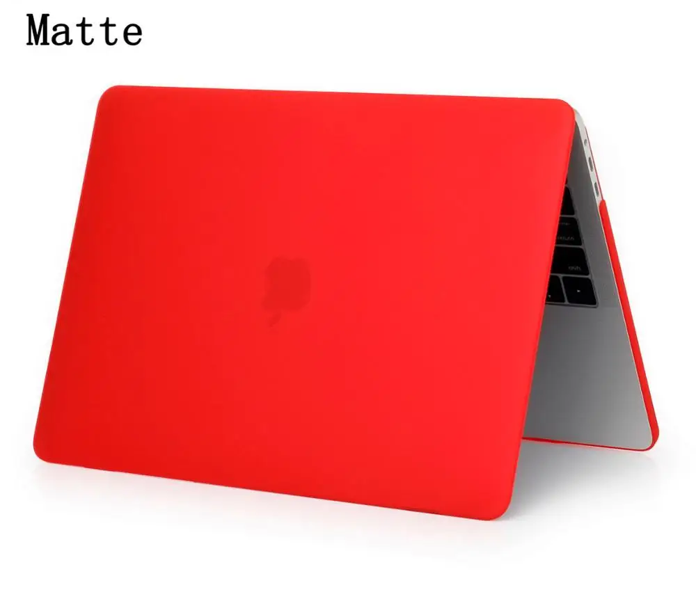 Matte Red Чехол для ноутбука Apple MacBook Air Pro Retina 11,6 12 13,3 15,4 дюймов для mac book New Air 13 A1932 A2159 Pro 13 15 с сенсорной панелью - Цвет: Matte Red