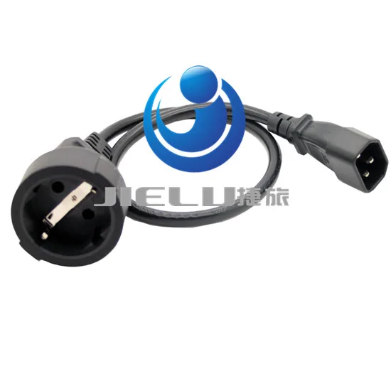 Короткий адаптер IEC 320 C14 штекер-Европа Schuko гнездо для телефона около 30 см