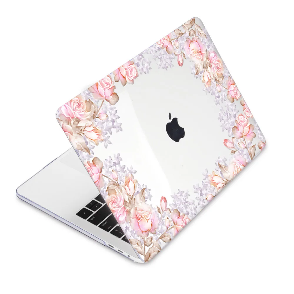 Чехол Redlai для Macbook New Pro 13 15 w/o Touch bar Air 13 A1932 чехол для ноутбука Air Pro retina 12 13 15 жесткий чехол с цветочным принтом - Цвет: B071