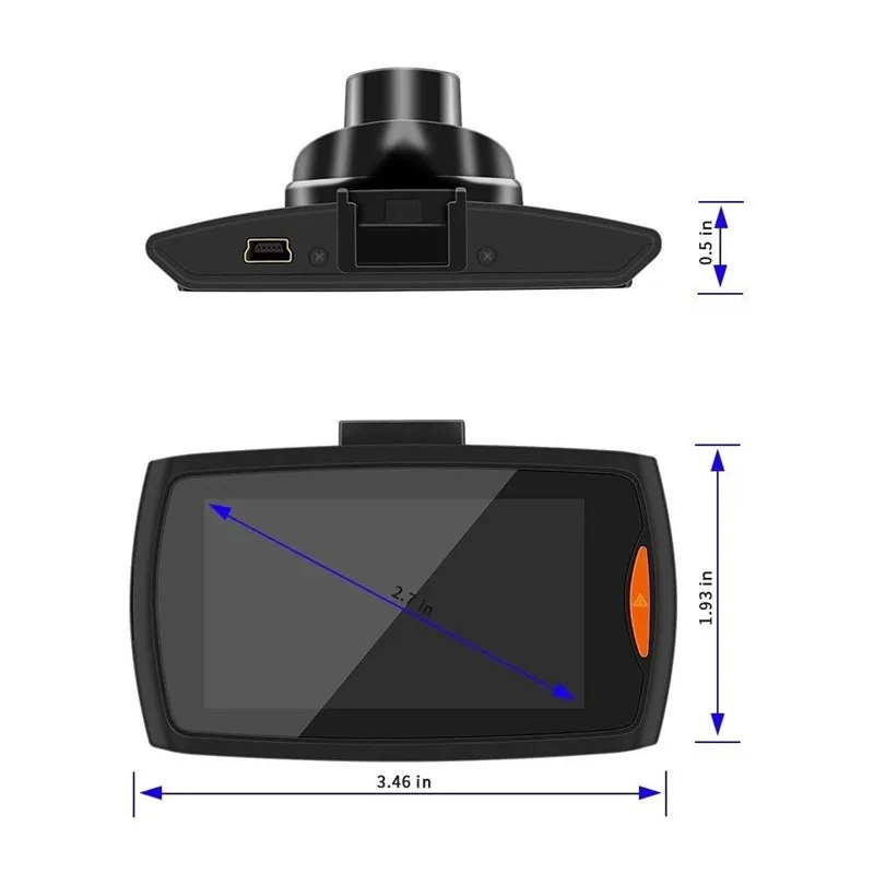 Автомобильный видеорегистратор 2 4 дюйма G30 Full HD 1080P 120 градусов для автомобилей с g