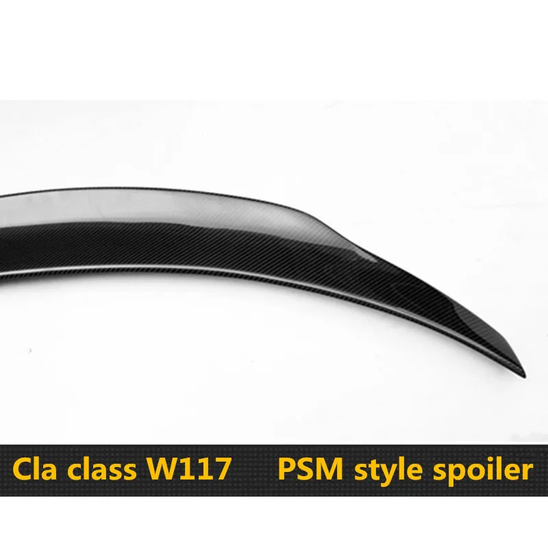 Для Mercedes C117 W117 CLA 4-дверный Fastback Coupe 2014-present PSM стиль задний спойлер из углеродного