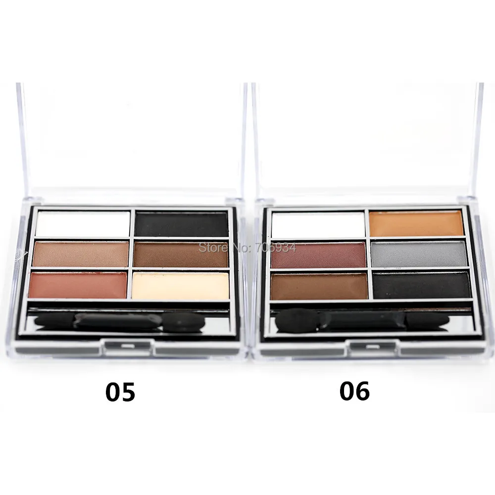 Палетка теней для век матовых макияж 6 цветов полноразмерная сетка 7 2 г BP6711 1 шт. |