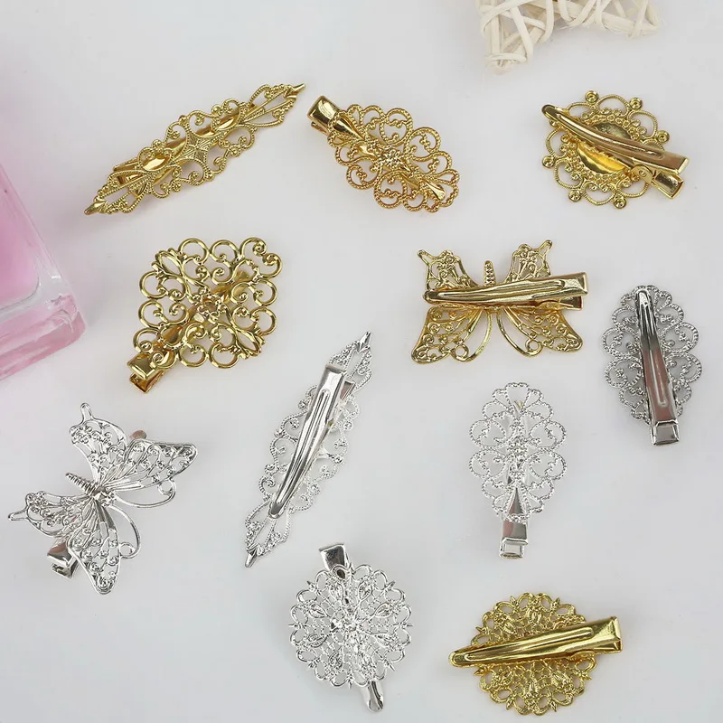 Металлическая винтажная 4 Цвета утюжок для волос заколки женщин свадебные