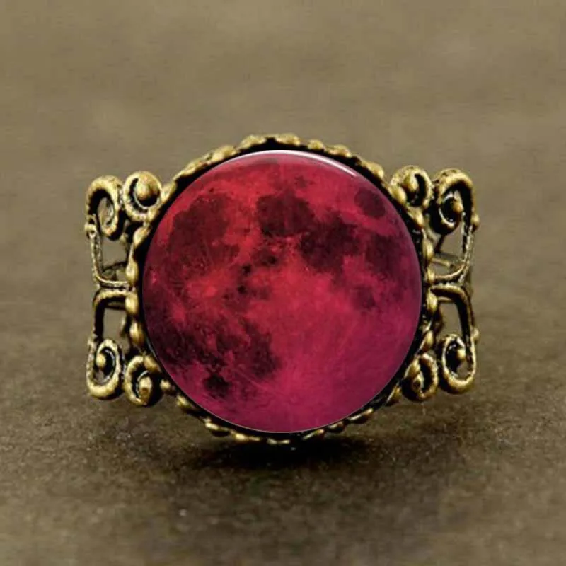 Кольцо в виде Луны драмы крови ювелирные изделия подарок для женщин и мужчин