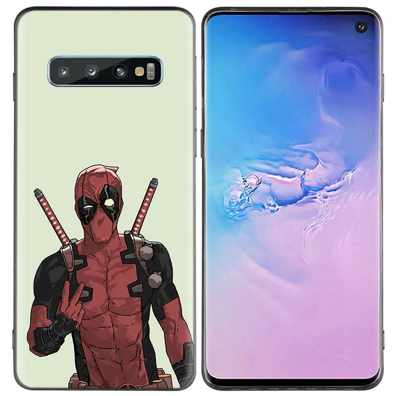 С изображением дедпула из комиксов Марвел Черный силиконовый чехол для samsung Galaxy M20 S10e S10 S9 M40 M30 M10 S8 плюс 5G S7 S6 Edge чехол Coque