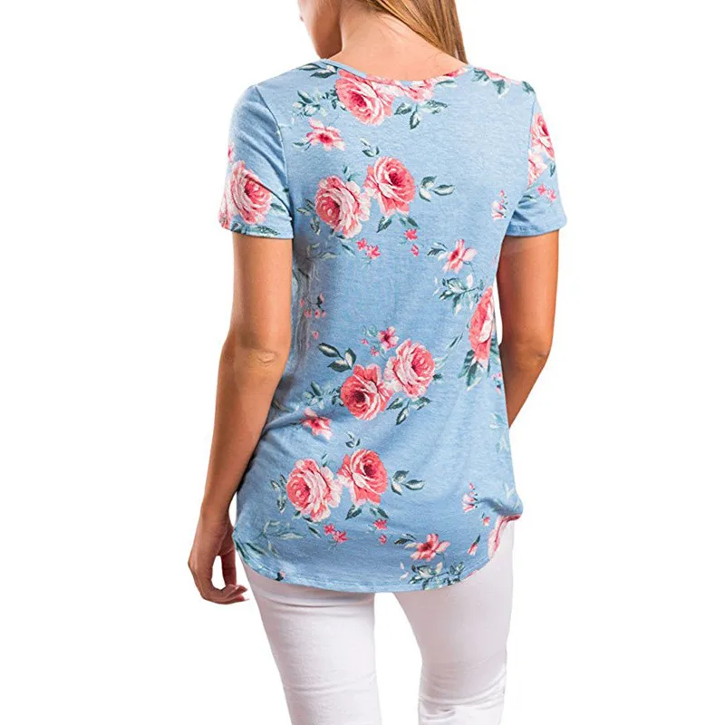 

Nice Fashion T Shirt Women Top Tee Harajuku T-Shirt Blusas Feminina Vintage Clothing European Style Print Short Blusas Casual