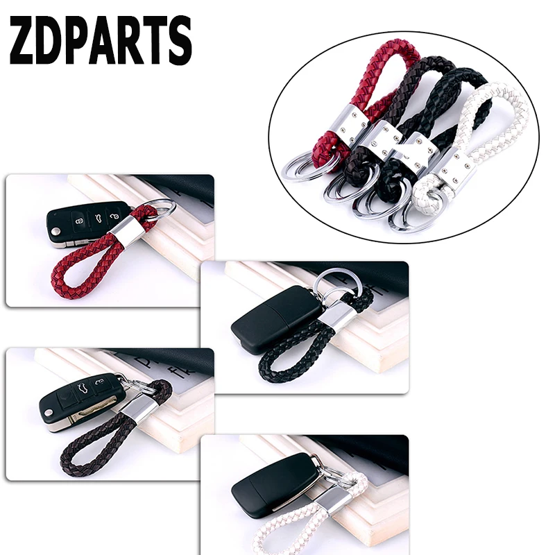 Брелок ZDPARTS для Benz/VW/Audi/Toyota/Honda/Ford брелок ключей с оплетенным кожаным ремешком