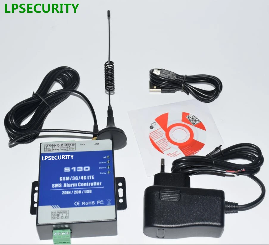 Пульт дистанционного управления LPSECURITY S130 с SMS система сигнализации 2 DIN DOUT RTU
