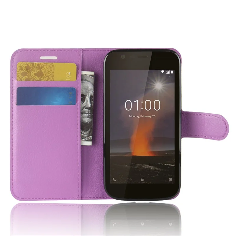 Для Nokia 1 чехол Флип кожаный кошелек полная защита для телефона couqe fundas