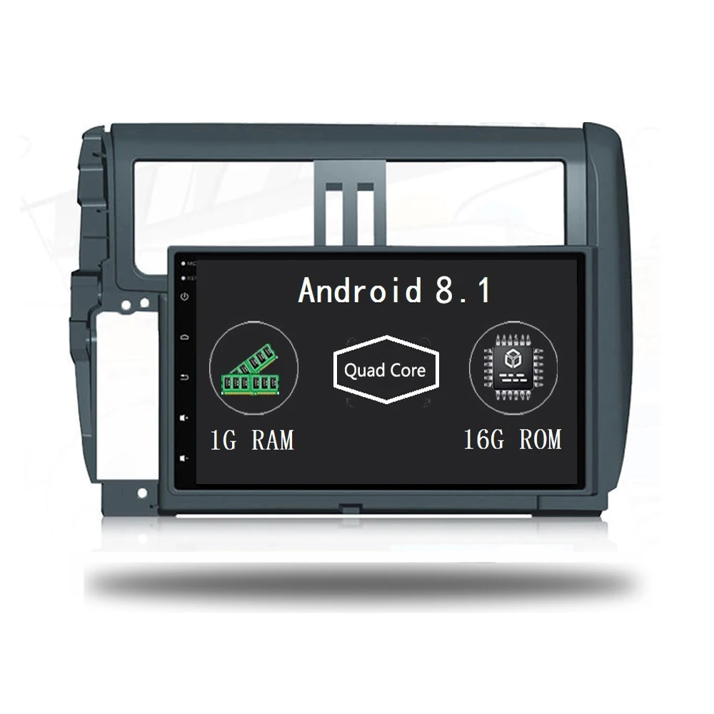 Android 8 1 четырехъядерный 9 дюймов 2 Din Автомобильный dvd-плеер GPS Navi для Toyota Prado 150 Land
