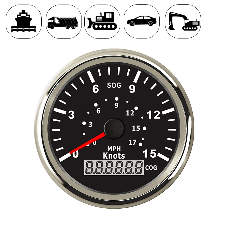 Спидометр для лодки и GPS навигатора 85 мм 15 узлов 0 17 миль/ч автомобиля яхты судна 3