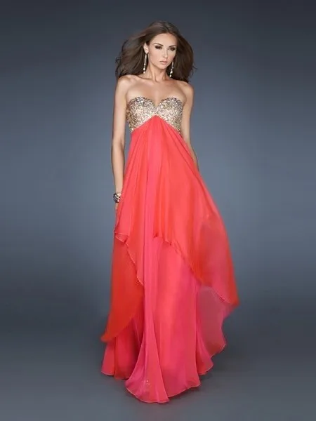 Unique 2015 Lovely A-line Sweetheart Chiffon Sweet Beading Neckline Formal Evening dress | Свадьбы и торжества