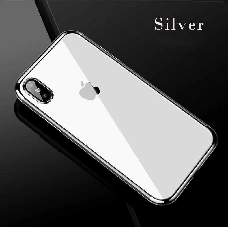 Роскошный покрытый ТПУ чехол для iPhone 7 11 pro max Прозрачный Ультра Тонкий силиконовый чехол для iPhone 8 7 6 6S Plus чехол для X XS XR XS Max аксессуары для телефонов