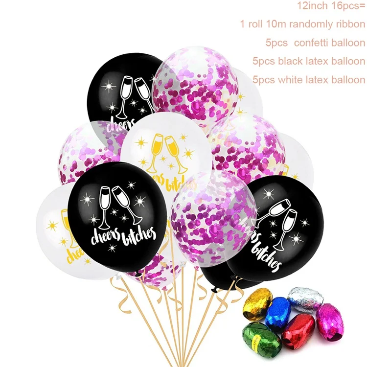 Hen Night 8 Yoeriwoo To Be Bridal Said Yaaas латексные шары Mr Mrs Свадебная команда Девичник вечерние украшения только что замужние - Цвет: Hen Night 8