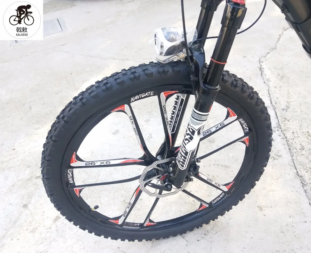 Kalosse Li-battery 48V 10AH 350W углеродное волокно Электрический горный велосипед 30 скоростей M6000 Электрический углеродный горный велосипед