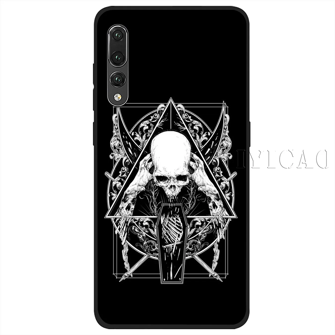 IYICAO Satanic Skull Soft Silicone Phone Case for Huawei P30 P20 Pro P10 P9 P8 Lite Mini 2017 2016 2015 P smart Z 2019 Cover |