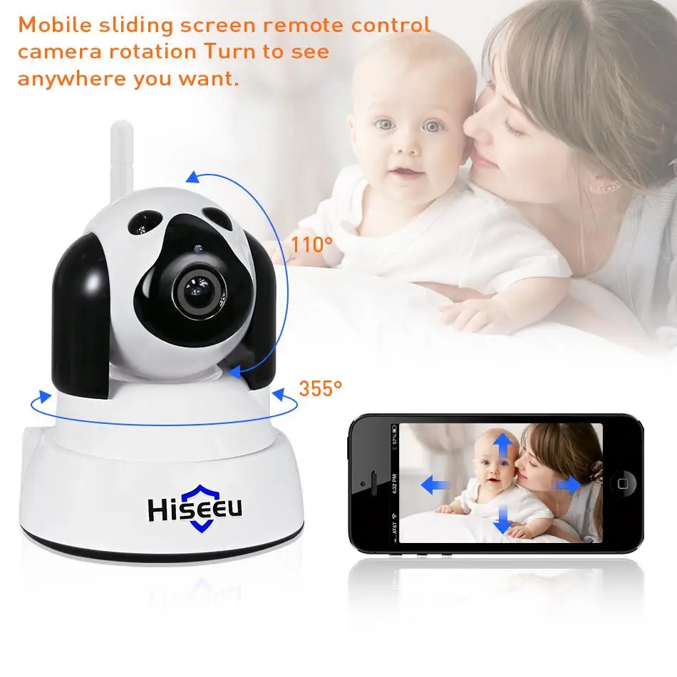 Hiseeu ip камера для домашней безопасности Wi Fi беспроводная умная собак wifi