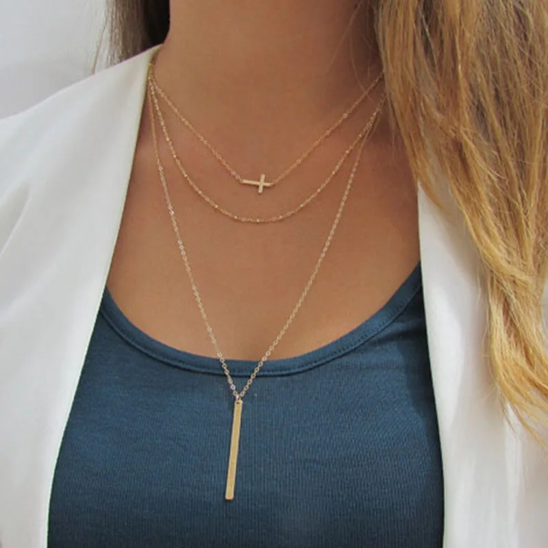 Многослойная религиозная Подвеска &quotИисус&quot крест ожерелье женская