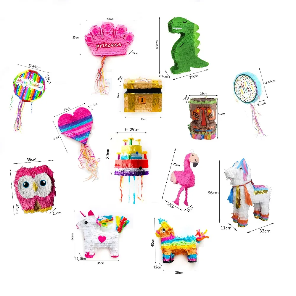 36*12,5*36 см большие Pinatas-Висячие единороги Pinata, дети, девочки, день рождения, Заполняемые, вечерние реквизиты