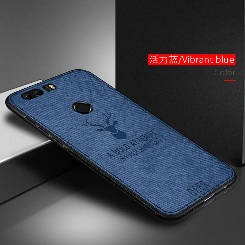 Чехол для Huawei honor 8 тканевый кожаный чехол-накладка силиконовый роскошный