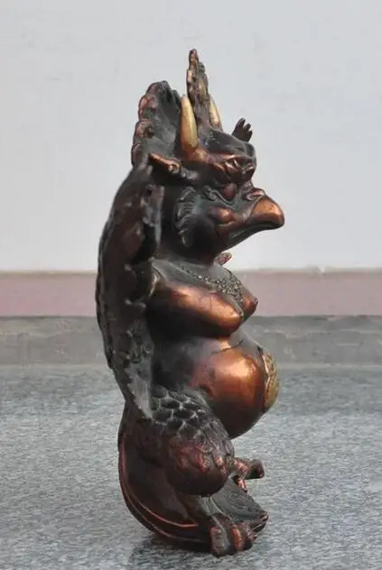 Тибетская Тантра буддистский храм бронзовая летучая птица Крылатая Гаруда Бог