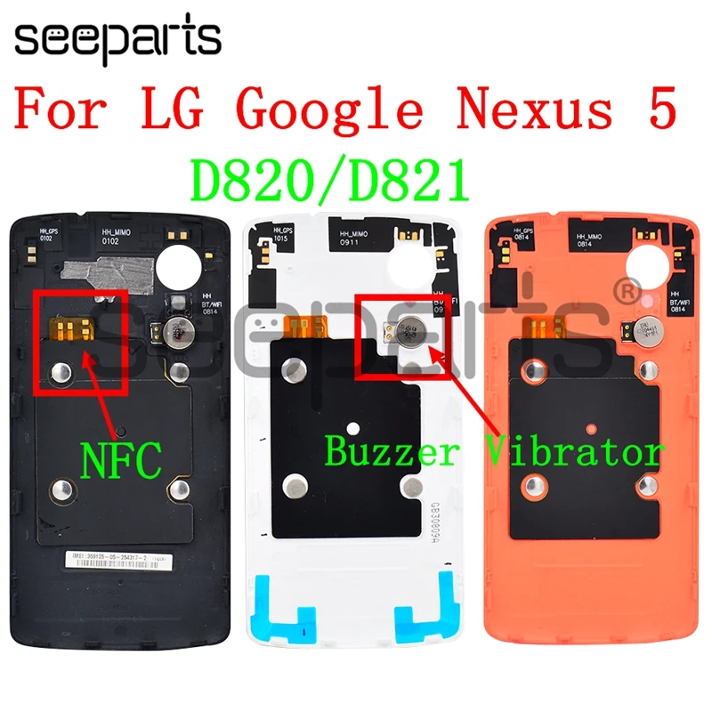 Задняя крышка аккумулятора для LG Google Nexus 5 задняя D820 D821 Корпус задней двери
