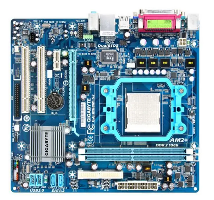 Для Gigabyte оригинальная б/у материнская плата разъем AM2 DDR2 USB2.0 SATA2|Материнские
