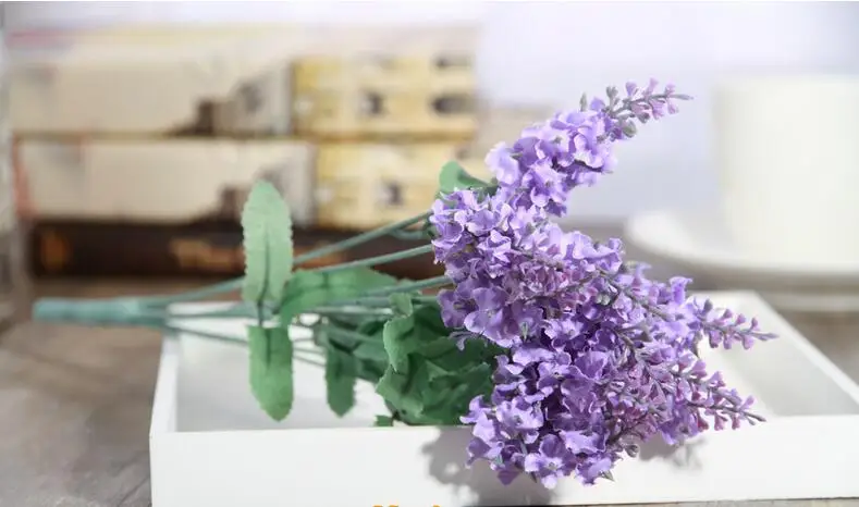 1 букет искусственных цветов лаванды декоративные цветы для фестиваля вечерние свадьбы Рождества домашние